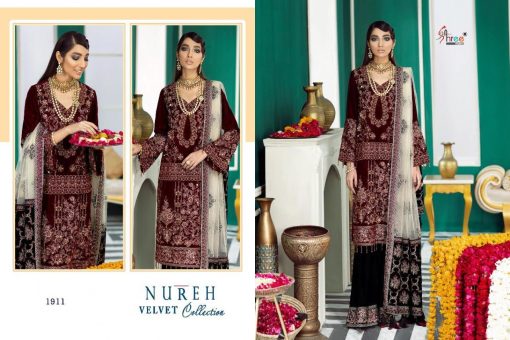 Shree Fabs Nureh Velvet Collection Salwar Suit Wholesale Catalog 4 Pcs 5 510x340 - Shree Fabs Nureh Velvet Collection Salwar Suit Wholesale Catalog 4 Pcs