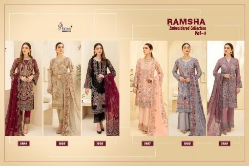 Shree Fabs Ramsha Embroidered Collection Vol 4 Salwar Suit Wholesale Catalog 6 Pcs 14 510x340 - Shree Fabs Ramsha Embroidered Collection Vol 4 Salwar Suit Wholesale Catalog 6 Pcs