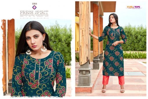 Tips Tops Bandhej Kurti with Pant Wholesale Catalog 6 Pcs 2 510x340 - Tips & Tops Bandhej Kurti with Pant Wholesale Catalog 6 Pcs