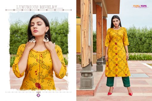 Tips Tops Bandhej Kurti with Pant Wholesale Catalog 6 Pcs 4 510x340 - Tips & Tops Bandhej Kurti with Pant Wholesale Catalog 6 Pcs