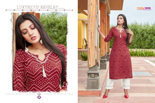 Tips Tops Bandhej Kurti with Pant Wholesale Catalog 6 Pcs 5 510x340 - Tips & Tops Bandhej Kurti with Pant Wholesale Catalog 6 Pcs