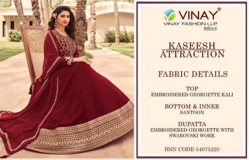 Vinay Kaseesh Attraction Prachi Desai Salwar Suit Wholesale Catalog 8 Pcs 5 1 510x327 - Vinay Kaseesh Attraction Prachi Desai Salwar Suit Wholesale Catalog 8 Pcs