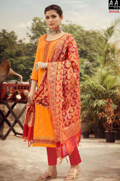 Z Black Banarasi Girl Salwar Suit Wholesale Catalog 6 Pcs