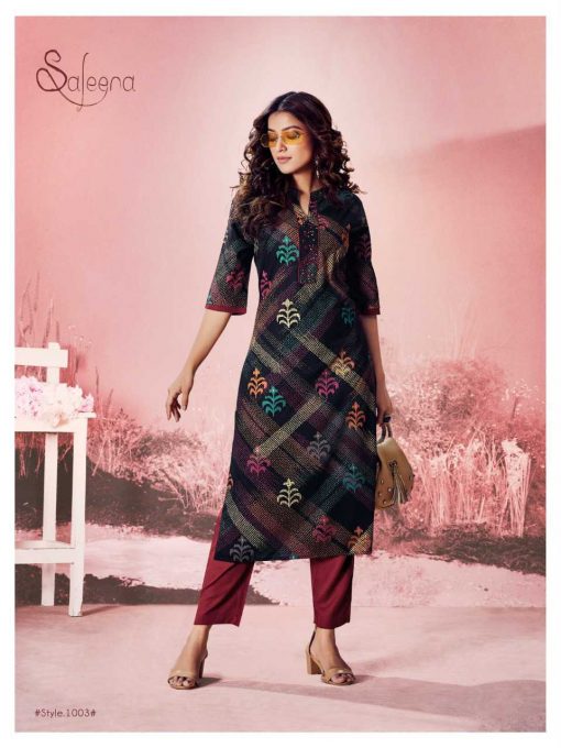 Z Black Saleena Kurti with Pant Wholesale Catalog 6 Pcs 2 510x680 - Z Black Saleena Kurti with Pant Wholesale Catalog 6 Pcs