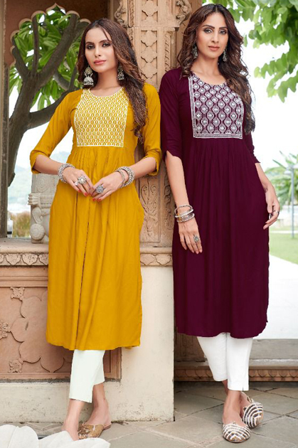 Blue Hills Summer Season Vol 1 Kurti Wholesale Catalog 4 Pcs -  Suratfabric.com