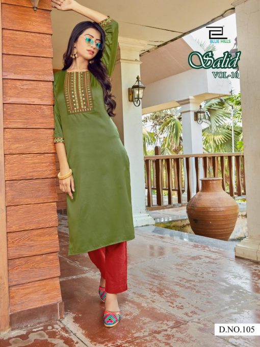 Blue Hills Solid Vol 10 Kurti Wholesale Catalog 10 Pcs 11 510x680 - Blue Hills Solid Vol 10 Kurti Wholesale Catalog 10 Pcs