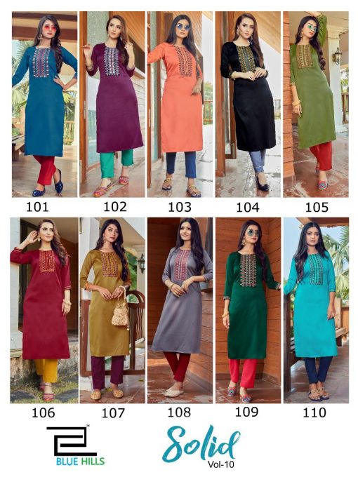 Blue Hills Solid Vol 10 Kurti Wholesale Catalog 10 Pcs 14 510x680 - Blue Hills Solid Vol 10 Kurti Wholesale Catalog 10 Pcs