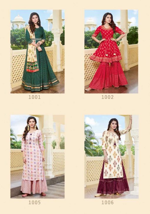 Diya Trends Festival Tadka Vol 1 by Kajal Style Kurti with Dupatta Palazzo or Skirt or Sharara Wholesale Catalog 8 Pcs 11 510x725 - Diya Trends Festival Tadka Vol 1 by Kajal Style Kurti with Dupatta Palazzo or Skirt or Sharara Wholesale Catalog 8 Pcs