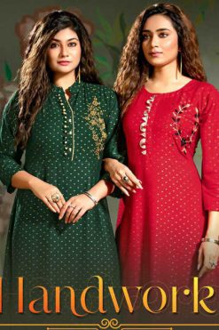 Handwork Kurti Wholesale Catalog 8 Pcs