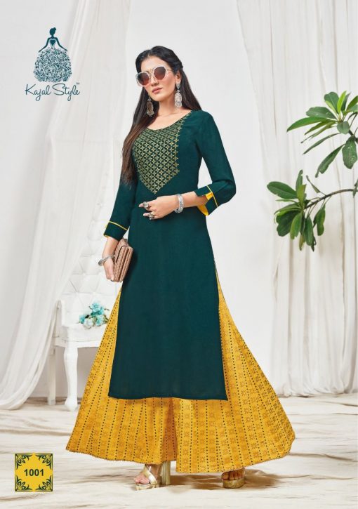 Kajal Style Fashion Bloom Vol 1 Kurti with Palazzo Wholesale Catalog 8 Pcs 1 510x725 - Kajal Style Fashion Bloom Vol 1 Kurti with Palazzo Wholesale Catalog 8 Pcs