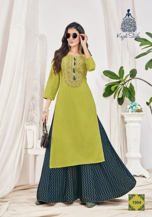 Kajal Style Fashion Bloom Vol 1 Kurti with Palazzo Wholesale Catalog 8 Pcs 6 510x725 - Kajal Style Fashion Bloom Vol 1 Kurti with Palazzo Wholesale Catalog 8 Pcs