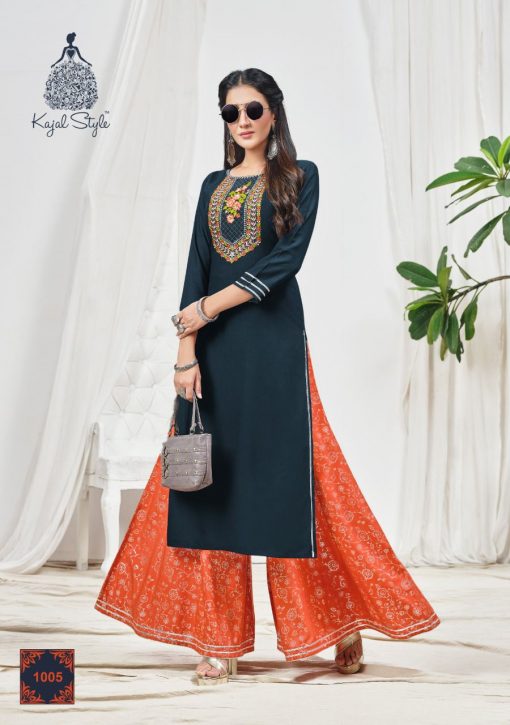 Kajal Style Fashion Bloom Vol 1 Kurti with Palazzo Wholesale Catalog 8 Pcs 7 510x725 - Kajal Style Fashion Bloom Vol 1 Kurti with Palazzo Wholesale Catalog 8 Pcs