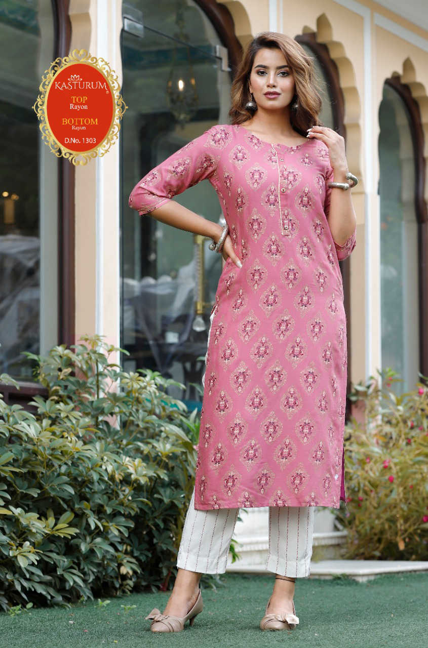 peach long kurti and palazzo pants - Theunstitchd Women's Fashion Blog