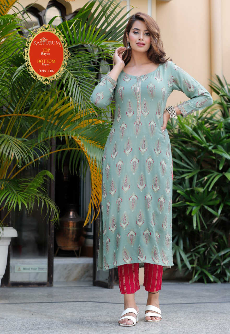 Cotton Beautiful New Heavy Designer Kurti And Pant, Hand Wash at Rs  750/piece in Surat