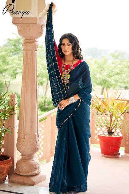 Lt Fabrics Pravya Saree Sari Wholesale Catalog 10 Pcs