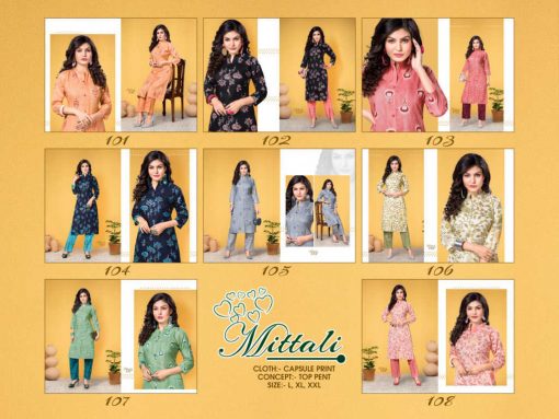 Mittali Kurti with Pant Wholesale Catalog 8 Pcs 10 510x383 - Mittali Kurti with Pant Wholesale Catalog 8 Pcs