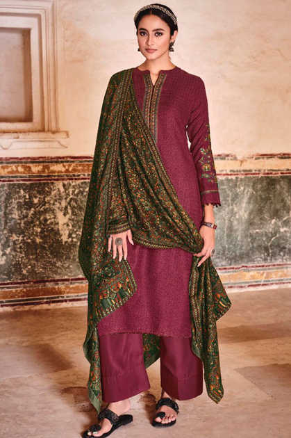 Mumtaz Arts Kani Cashmeres Pashmina Salwar Suit Wholesale Catalog 8 Pcs