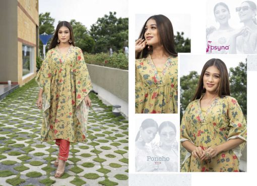 Psyna Poncho Kaftan Kurti with Pant Wholesale Catalog 5 Pcs 3 510x370 - Psyna Poncho Kaftan Kurti with Pant Wholesale Catalog 5 Pcs