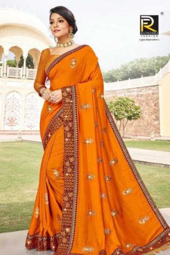 Ranjna Malhar Saree Sari Wholesale Catalog 8 Pcs