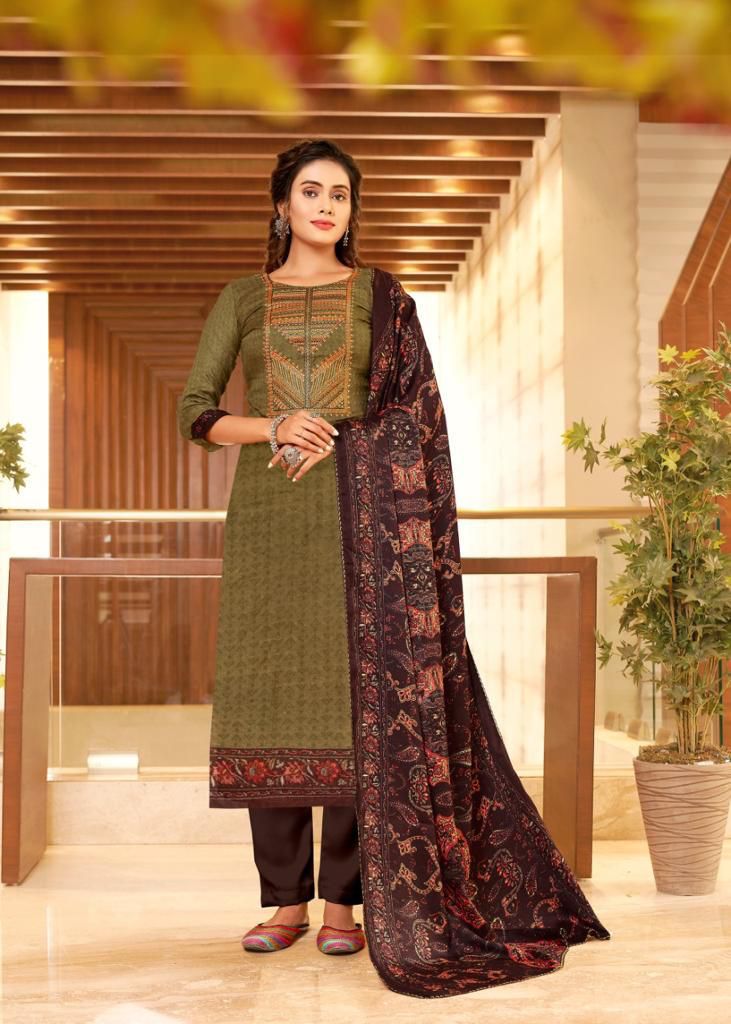 Handloom Cotton Jamdani Suit Fabric Set – Khinkhwab