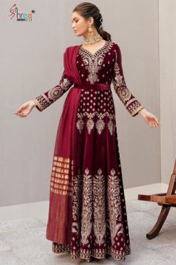Shree Fabs Afrozeh Velvet Pashmina Collection Salwar Suit Wholesale Catalog 5 Pcs