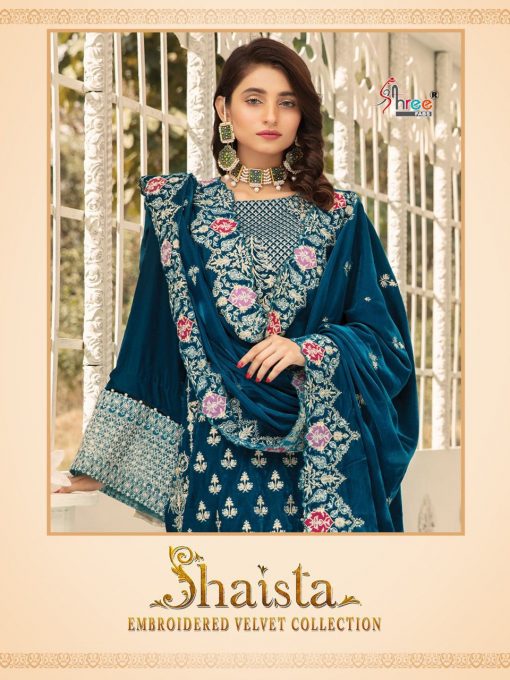 Shree Fabs Shaista Embroidered Velvet Collection Salwar Suit Wholesale Catalog 5 Pcs 1 510x680 - Shree Fabs Shaista Embroidered Velvet Collection Salwar Suit Wholesale Catalog 5 Pcs