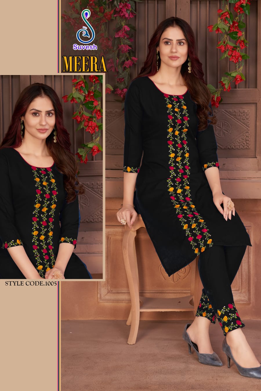 Suvesh Meera Kurti with Pant Wholesale Catalog 5 Pcs 3