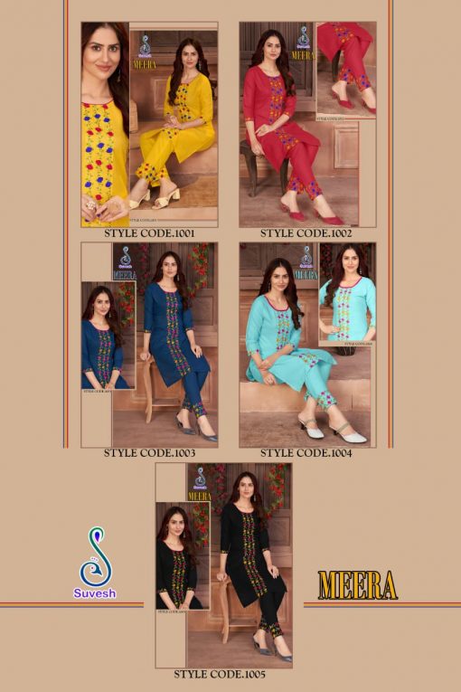 Suvesh Meera Kurti with Pant Wholesale Catalog 5 Pcs 6 510x765 - Suvesh Meera Kurti with Pant Wholesale Catalog 5 Pcs