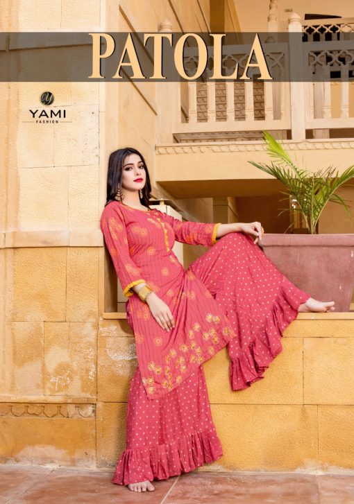 Yami Fashion Patola Kurti with Sharara Wholesale Catalog 6 Pcs 1 510x727 - Yami Fashion Patola Kurti with Sharara Wholesale Catalog 6 Pcs