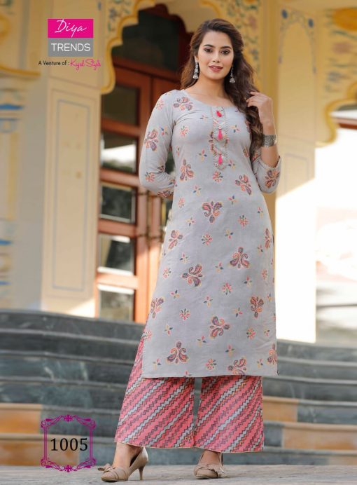 Diya Trends Celebration Vol 1 by Kajal Style Kurti with Palazzo Wholesale Catalog 12 Pcs 1 510x692 - Diya Trends Celebration Vol 1 by Kajal Style Kurti with Palazzo Wholesale Catalog 12 Pcs