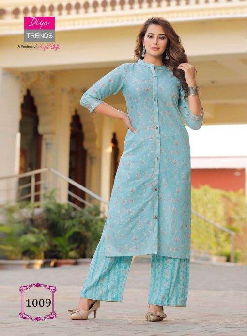 Diya Trends Celebration Vol 1 by Kajal Style Kurti with Palazzo Wholesale Catalog 12 Pcs 5 510x692 - Diya Trends Celebration Vol 1 by Kajal Style Kurti with Palazzo Wholesale Catalog 12 Pcs