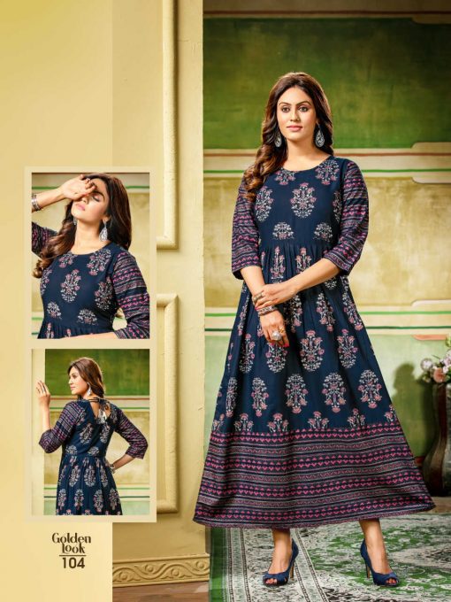 Golden Look Kurti Wholesale Catalog 7 Pcs 4 510x680 - Golden Look Kurti Wholesale Catalog 7 Pcs