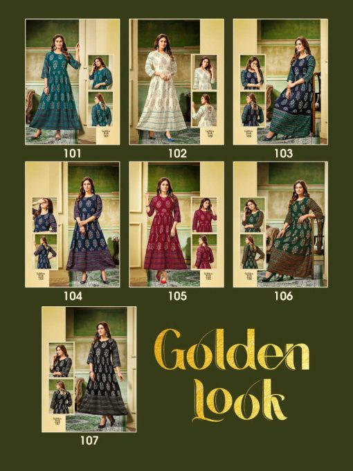 Golden Look Kurti Wholesale Catalog 7 Pcs 9 510x680 - Golden Look Kurti Wholesale Catalog 7 Pcs