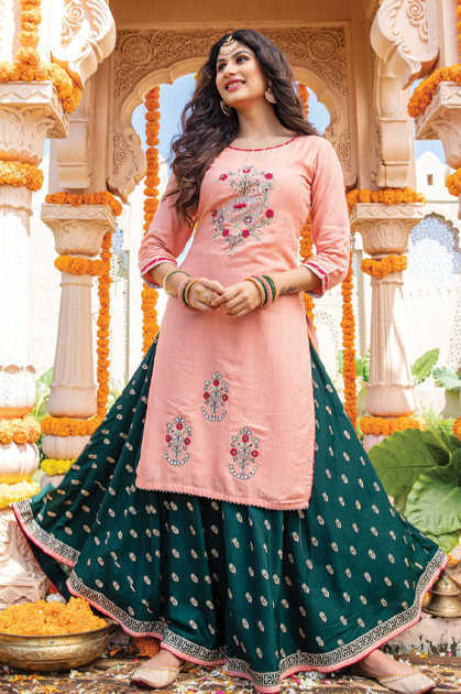 Peplum kurti with skirt and dupatta  Beautiful womaniya  Facebook