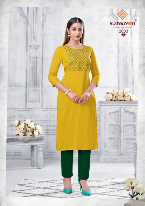 Suryajyoti Nirja Advance Vol 2 Kurti Wholesale Catalog 8 Pcs 5 510x725 - Suryajyoti Nirja Advance Vol 2 Kurti Wholesale Catalog 8 Pcs