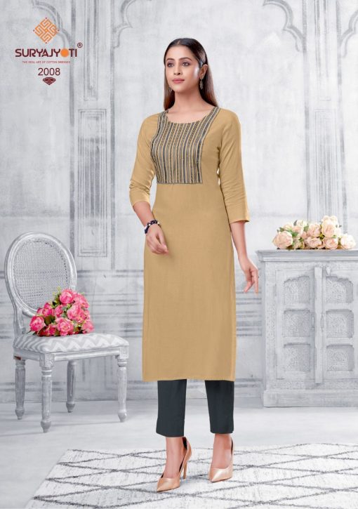 Suryajyoti Nirja Advance Vol 2 Kurti Wholesale Catalog 8 Pcs 9 510x725 - Suryajyoti Nirja Advance Vol 2 Kurti Wholesale Catalog 8 Pcs