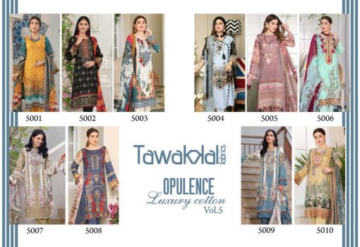 Tawakkal Opulence Luxury Cotton Vol 5 Salwar Suit Wholesale Catalog 10 Pcs 25 510x351 - Tawakkal Opulence Luxury Cotton Vol 5 Salwar Suit Wholesale Catalog 10 Pcs