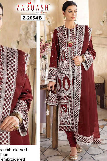 Zarqash Qalamkar Z 2054 by Khayyira Salwar Suit Wholesale Catalog 5 Pcs