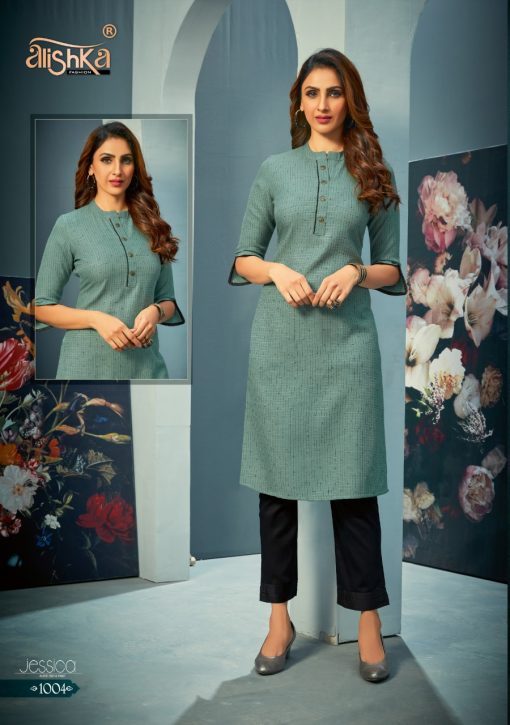 Alishka Jessica Kurti with Pant Wholesale Catalog 4 Pcs 5 510x725 - Alishka Jessica Kurti with Pant Wholesale Catalog 4 Pcs