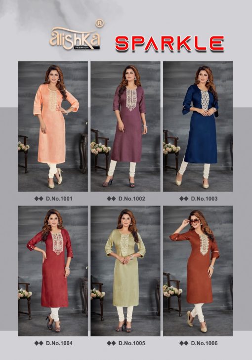 Alishka Sparkle Kurti Wholesale Catalog 6 Pcs 10 510x729 - Alishka Sparkle Kurti Wholesale Catalog 6 Pcs