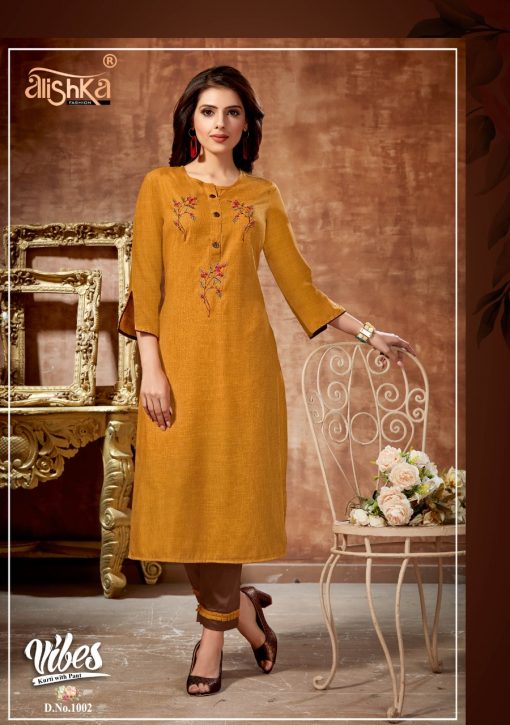 Alishka Vibes Vol 1 Kurti with Pant Wholesale Catalog 6 Pcs 10 510x725 - Alishka Vibes Vol 1 Kurti with Pant Wholesale Catalog 6 Pcs