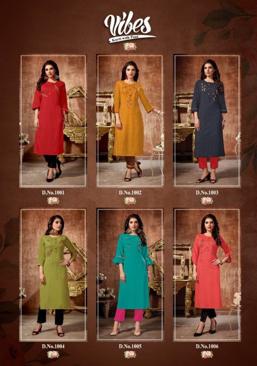 Alishka Vibes Vol 1 Kurti with Pant Wholesale Catalog 6 Pcs 14 510x725 - Alishka Vibes Vol 1 Kurti with Pant Wholesale Catalog 6 Pcs