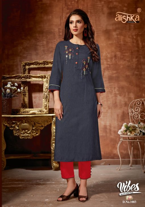 Alishka Vibes Vol 1 Kurti with Pant Wholesale Catalog 6 Pcs 4 510x725 - Alishka Vibes Vol 1 Kurti with Pant Wholesale Catalog 6 Pcs