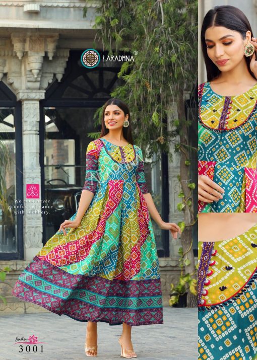 Aradhna Bandhani Vol 3 Kurti Wholesale Catalog 14 Pcs 1 510x715 - Aradhna Bandhani Vol 3 Kurti Wholesale Catalog 14 Pcs