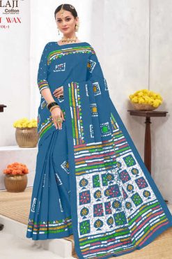 Balaji Cotton Ikkat Wax Vol 1 A Saree Sari Wholesale Catalog 10 Pcs