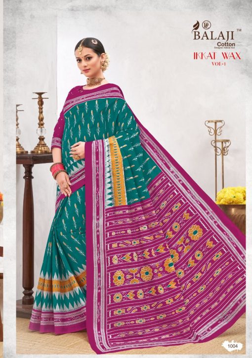 Balaji Cotton Ikkat Wax Vol 1 B Saree Sari Wholesale Catalog 10 Pcs 2 510x725 - Balaji Cotton Ikkat Wax Vol 1 B Saree Sari Wholesale Catalog 10 Pcs