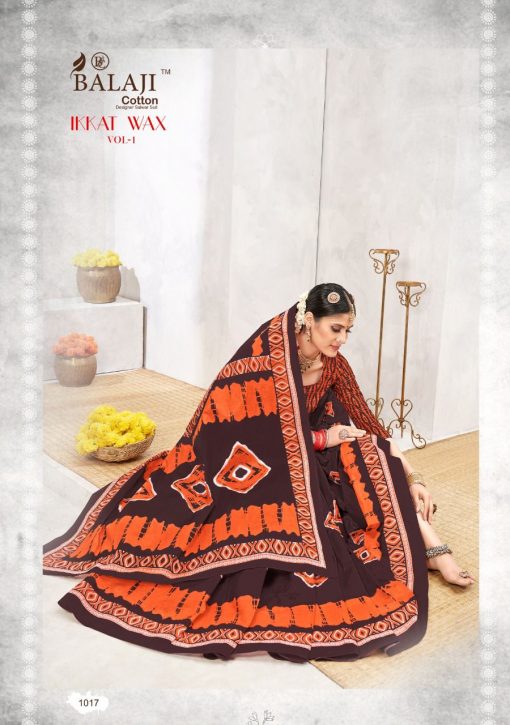 Balaji Cotton Ikkat Wax Vol 1 B Saree Sari Wholesale Catalog 10 Pcs 9 510x725 - Balaji Cotton Ikkat Wax Vol 1 B Saree Sari Wholesale Catalog 10 Pcs