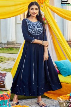 Blue Hills Attraction Vol 1 Kurti Wholesale Catalog 8 Pcs