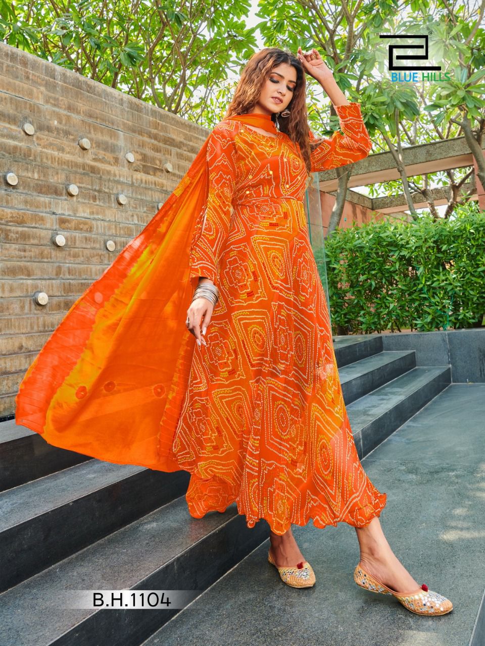 Green And Orange Kurti Palazzo Set With Dupatta at Best Price in Jaipur |  Reena Handicraft