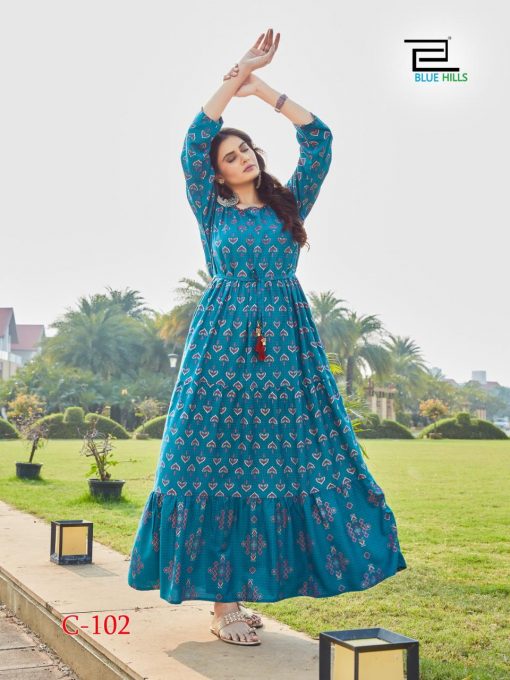 Blue Hills Chhorii Kurti Wholesale Catalog 6 Pcs 2 510x680 - Blue Hills Chhorii Kurti Wholesale Catalog 6 Pcs